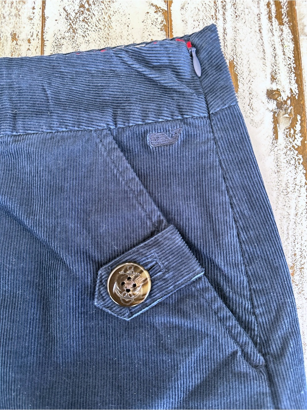 Vineyard Vines Corduroy Mini Skirt Navy, Size 4